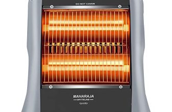 Maharaja Whiteline Quato 800 Watts Quartz Heater | 2 Heat Setting | Easy To Carry | Shock Proof Body (Grey)