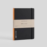 Mypaperclip 2025 Weekly Planner D2, Section Thread Bound, Hand Drawn Hard Back, A5 (148 X 210 Mm, 5.83 X 8.27 In), Orange Spine, Black