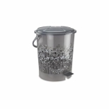 Nayasa Funk Pedal Bin- 11.5 Ltrs | Dustbin With Lid | Waste Bin With Handle | Kitchen-Bathroom | Strong & Durable Plastic Dustbin | Grey